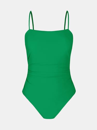 Image of CUPSHE Women Swimsuit One Piece Bathing Suit Square Neck Cutout Back Tummy Control with Adjustable Spaghetti Straps