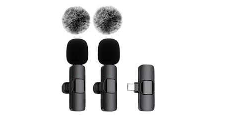 SAVAZ® Micrófono Inalámbrico de Solapa – USB-C o Lightning – 1 o 2 Micrófonos – Plug & Play para iPhone, Android, Youtube, TikTok y Entrevistas