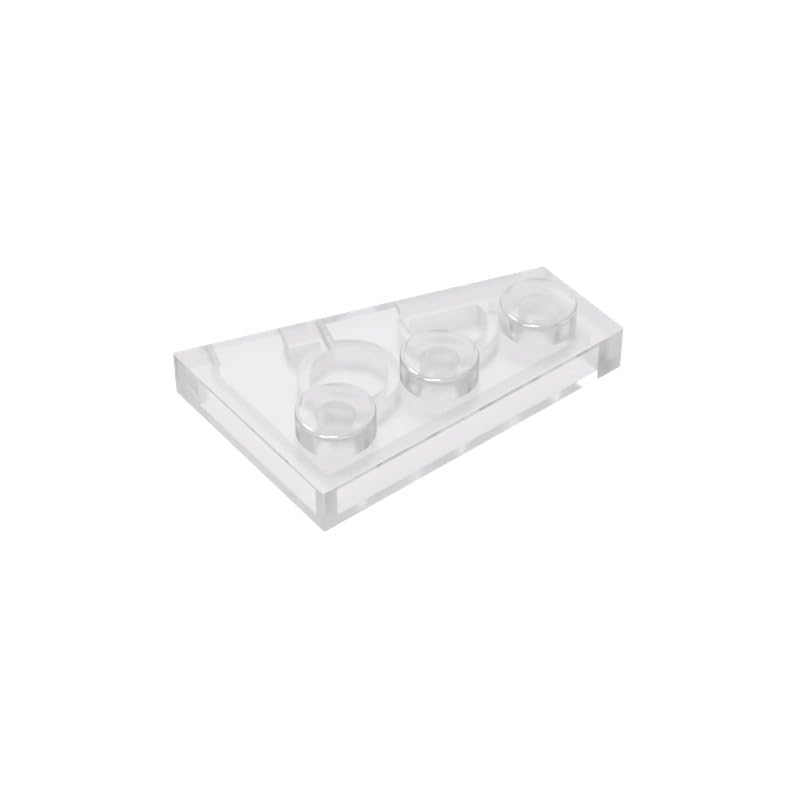 XYEIUGO 43723 Circular Plate Wedge Plate 3x2 Left, Trans-Clear, 50 PCS