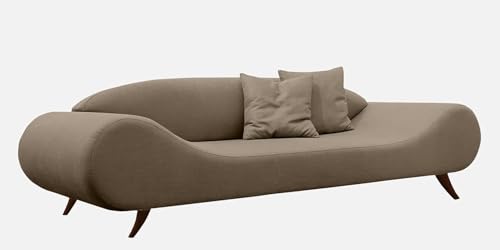 Image of Stylish & Modern Cushioned Couch Relax sectional Sofa in Fabric & Velvet and Heavy Duty Sofa for bedrooms, Living Rooms Guest Rooms Home and Office. (Brown)