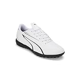 PUMA Vitoria TT JR, Soccer Shoe Unisex niños, White Black, 28 EU
