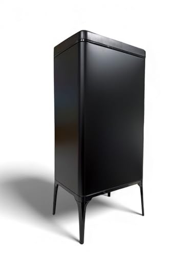 just4baby Delux Stylish Kitchen Motion Sensor Bin 42L Capacity with Leg Stainless Steel Touch-less Hands-free Automatic Waste Rubbish Bin (ZS02-L42 Black)