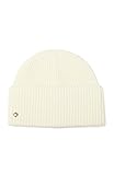 Kate Spade Women's Spade Cuff Beanie, Stylish Hat & Fashion Accessory Cap, Ideal for Cold Weather Cream