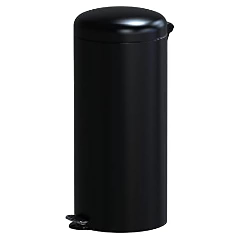 KITCHEN MOVE 905567E BLACK SS Küchenabfalleimer URBAN 30L blau Ø29xH66cm Edelstahl mit Eimer, Edelstahl, rostfrei ABS Cover