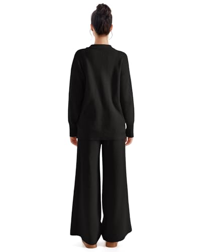 SUUKSESS Women 2 piece Fall outfits Matching Lounge Set Waffle Knit Sweater sets4