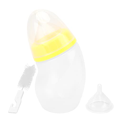 VILLCASE 180ML Pet Nursing Bottle Professional Prcatical Feeding Bottle Milk Feeder with 2PCS Bottle Replacement and Cleaning Brush for Baby Small Pet Kitten Puppy (Random Color)