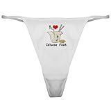 CafePress I Heart (Love) Chinese Food Classic Thong Underwear, Funny Womens Panties White