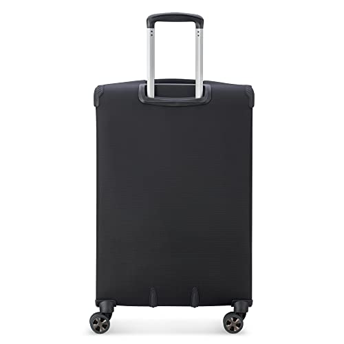 Image of DELSEY PARIS Helium DLX Softside Expandable Luggage with Spinner Wheels, Black, 3 Piece Set (20 /25 /29)