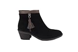 Cuir Schmoove Heroine Bottines A Talons en Suede Neptune Zip Boots Noir Fem 37