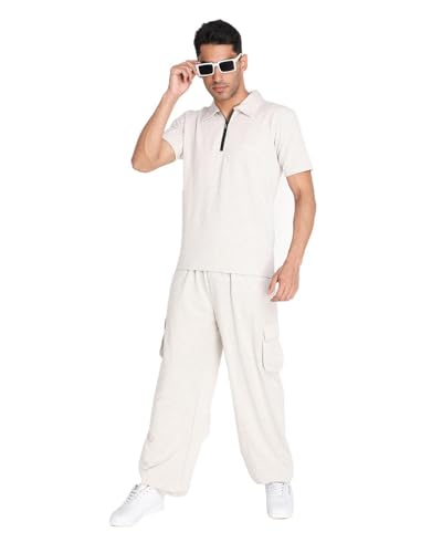 Image of CHKOKKO Men's Baggy Track Pants for Gym Workout Running Casual Wear Sports Lower with Pockets Adjustable Drawstring Waist Lightweight Quick Dry Activewear Fitness