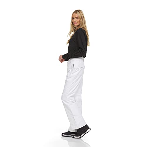 Arctic Quest Women's Snow Ski Pants Water Resistant Softshell Insulated Flare for Snowboarding Hiking Winter Outdoor Pants, Arctic White, Small by Arctic Quest - Image 2