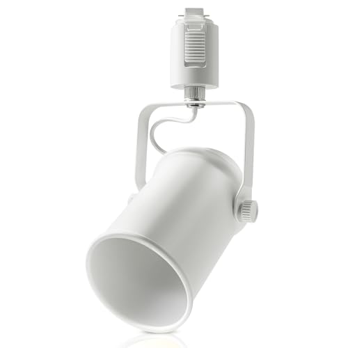 Aiwode レールライト ダクトレール用スポットライト E26口金 角度調節可能 ロック機構により脱落を防止 簡単なインストール 高級 和風 目に優しい 節電 省スペース設計 寝室 高級レストラン 書斎 廊下の照明に適しています 電球はありません 白 1個入り