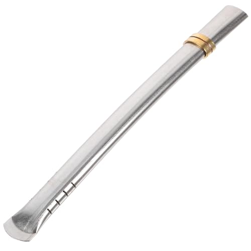 BESPORTBLE - BESPORTBLE Stainless Steel Filtering Straw for Mate Tea with Flat Shape Metal Tea Straw Multi-Function