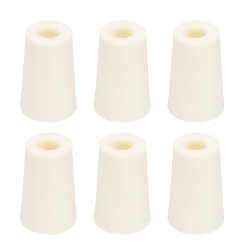 Bouchons de laboratoire Quarkzman en silicone blanc durable 24 à 30 mm avec trou