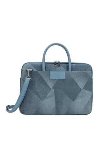Lenna's Bolsa de Mão e Pasta Transversal Pata Notebook com Estilo Executivo Feminina Azul