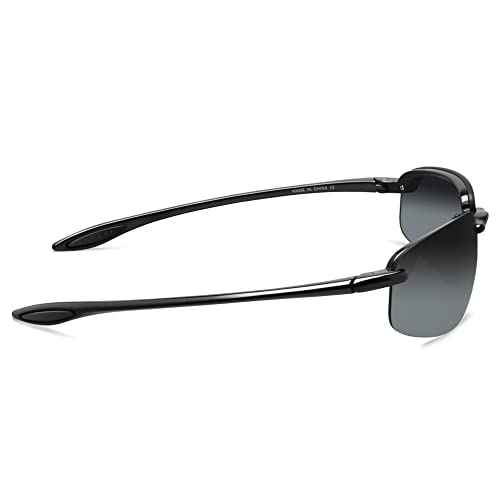 Image of JULI Sports Sunglasses for Men Women Tr90 Rimless Frame for Running Fishing Baseball Driving MJ8001