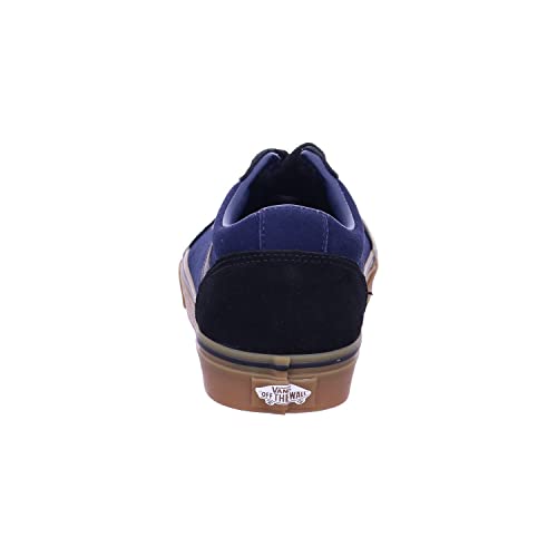 Vans Vans Unisex Ward Suede Dress - Low Platform Lace-up Sneaker - Blue and Black - Women 13.5 Men 12