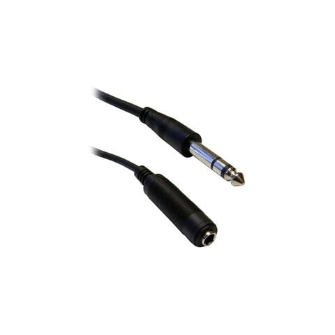 PCCONNECT Stereo Extension Cable, 1/4 inch, 15feet Cable, TRS, Balanced, 1/4 inch Male to 1/4 inch Female Cover