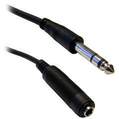 Cable extensor estéreo 1/4 pulg QualConnect 10 ft miniatura 1