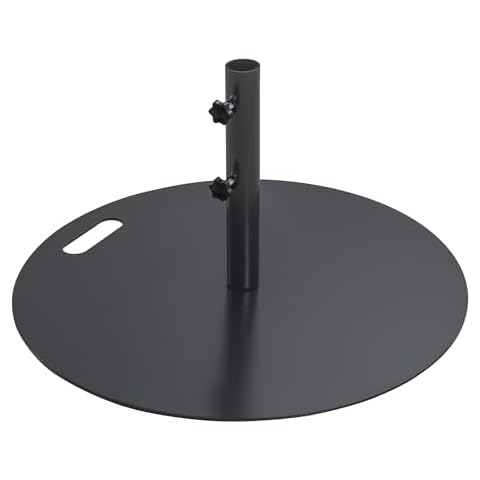Migoda 27" Round Heavy Duty Steel Market Patio Umbrella Base Stand Weight for Outdoor, Backyard,39lbs Holder Stand Cover