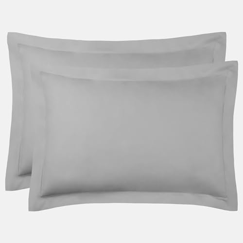 Reliance Bedding Oxford Pillowcases 2 Pack – 400 Thread Count 100% Egyptian Cotton, Luxury Ultra-Soft & Breathable Pillow Covers, Machine Washable