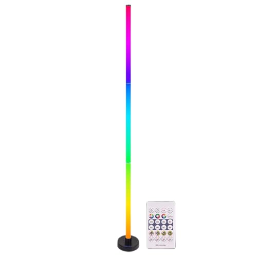 Lampada da terra a LED - Lampada da terra ad angolo, arredamento moderno per la stanza, app e telecomando Illuminazione ambientale RGB | Lamp da tera RGB per soggiorno, camera da , comodino, uffi