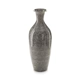 Signature Design by Ashley Brockwich Traditional 16 Inch High-Gloss Vase, Gray