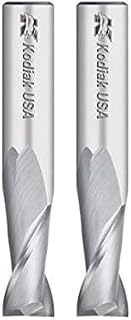 Kodiak Cutting Tools KCT129732 USA Made Solid Premium Carbide End Mill, 2 Flute, 1/4" Shank, 3/4" Length of Cut, 2-1/2" Overall Length, 1/4" Diameter (Pack of 2)