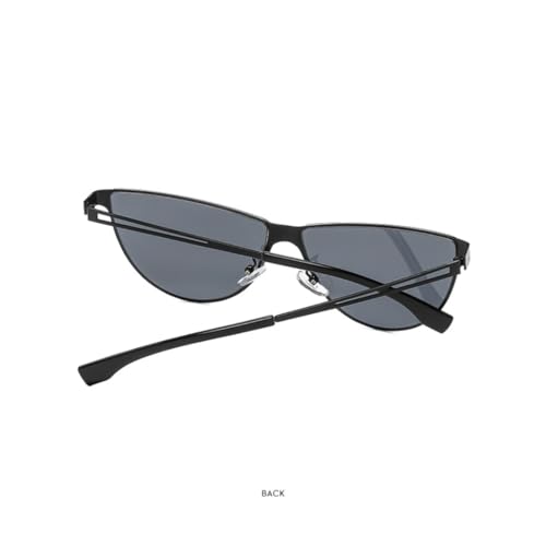 Lunettes de soleil œil de chat rétro à monture large contre les reflets