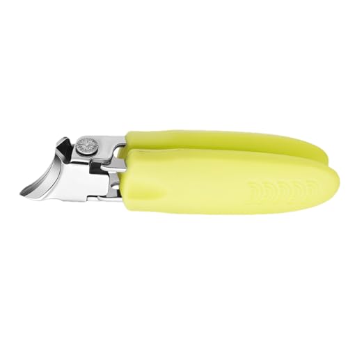 Cortaúñas en ángulo, cortaúñas de dedos de los pies, mandíbula ancha, cortaúñas antisalpicaduras, diseño ergonómico curvado de acero inoxidable, herramienta de manicura multifuncional para hombres y