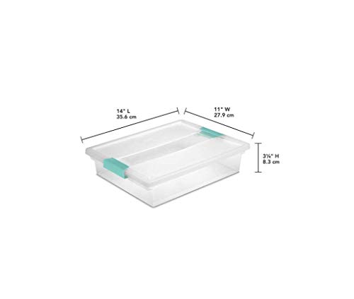 STERILITE Large Clip Box, Clear with Blue Aquarium Latches, 2 Pack - Image 3