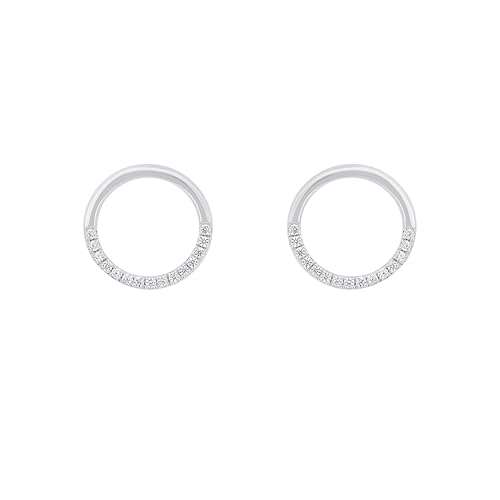 s.Oliver Stud earrings Women Ear jewelry, with Zirconia synth., 1,25 cm, Silver, Comes in jewelry gift box, 2018676