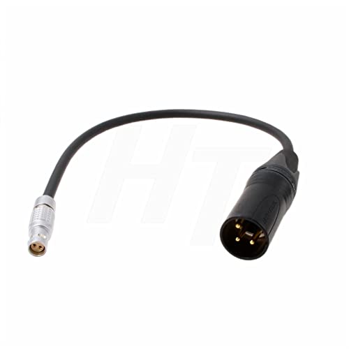 Câble XLR 3 broches vers 2 broches femelle HangTon Komodo de 20 cm pour batterie rouge 12-24 V