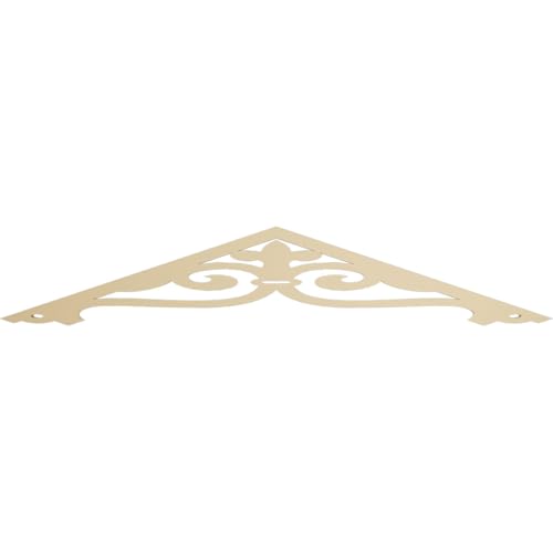 Ekena Millwork GPP072X012X100FIN Finley Architectural Grade PVC Gable Pediments, 72"W x 12"H x 1"P (4/12) Pitch