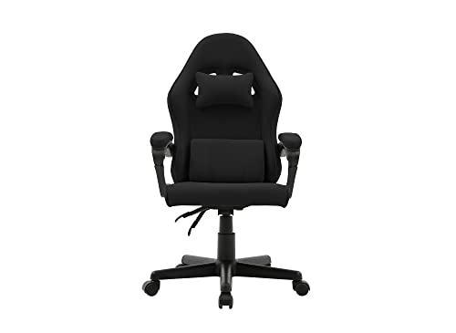 DecoInParis Fauteuil de Bureau en Tissu Noir Ghost – Image 6