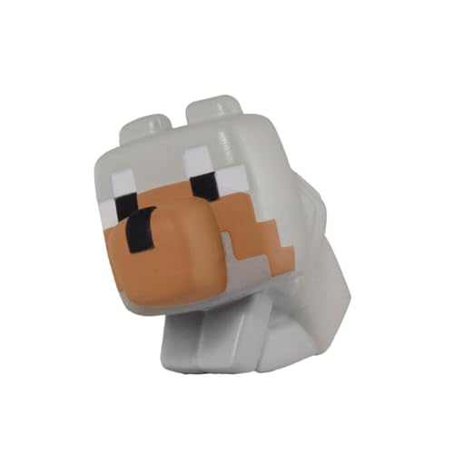 Just toys Minecraft Mega SquishMe Tamed Wolf, Einheitsgröße, Grau, JTMIN-3588