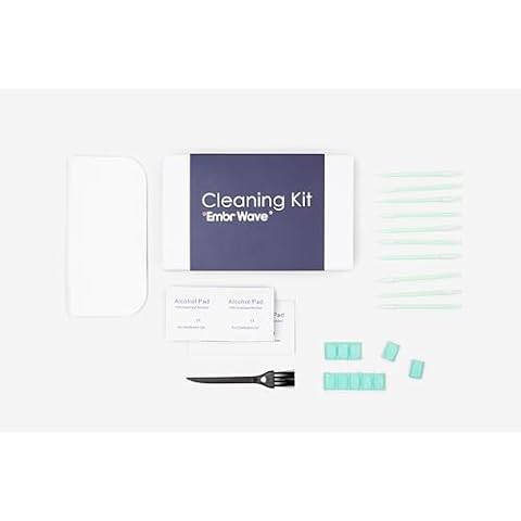 Embr Labs Wave Cleaning Kit - Cleans Smudges, Fingerprints, & Dirt - Safe for All Wave Devices & Accessories - Includes Microfiber Cloth, Wipes, Brush, & More Cover