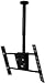 B-Tech Bt8427/B Btebt8427/B Adjustable Drop Universal Flat Screen Ceiling Mount with Tilt 30" to 65" Max Weight 70Kg Black