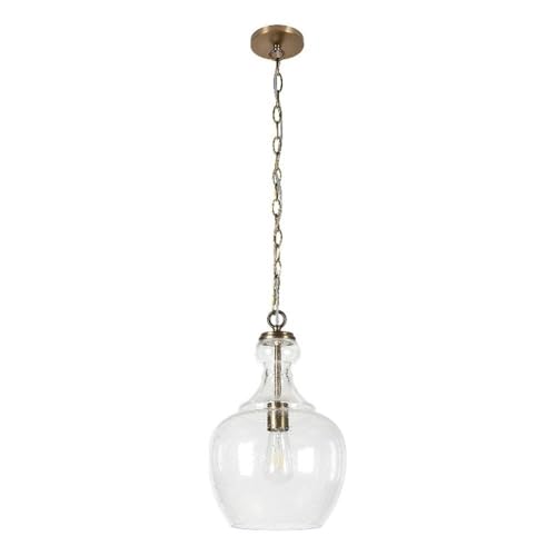 Image of Henn&Hart 11 inch Pendant Light Fixture with 6' Adjustable Cord, Gold