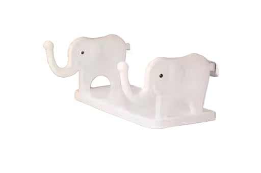 Elephant Cartoon Stand Multipurpose Wall Mount Floating Shelf and Rack with Self Adhesive Sticker. Wall Mounted Storage Shelf Organiser for Kitchen, Bathroom, Supporting Without Drilling (Pack of 1)-image-36