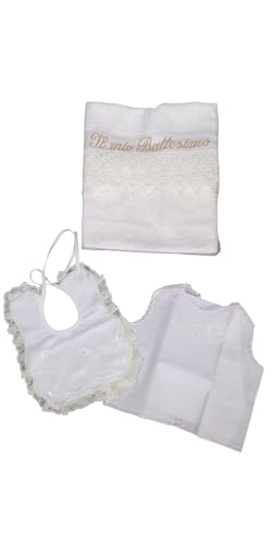 🎀 Ricamo Elegante e Raffinato L’asciugamano presenta il ricamo “Il Mio Battesimo” con finiture decorative dal design classico ed elegante, perfetto per rendere unica la cerimonia.
