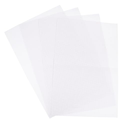 Beatifufu 11 Count Cross Stitch Fabric 12x18 Inches 4 Pieces Cotton Embroidery Cloth Decor Needlework Supplies