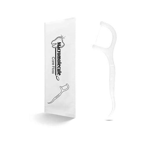 Yuyeamwlvy - 50 Count Dental Floss Picks Individually Wrapped Travel Flossers Oral Care Braces-Friendly 2-in-1 Function Gentle on Gums for Hotel Restaurant Wedding Basket Supplies Guest Bathroom Office Car