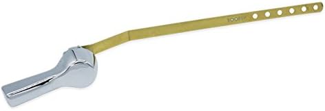 Universal Offset Decorative Front, Side, Corner, or Angle Mount Toilet Tank Flush Trip Lever Handle with Metal Nut, Fits Most Toilets (Chrome)