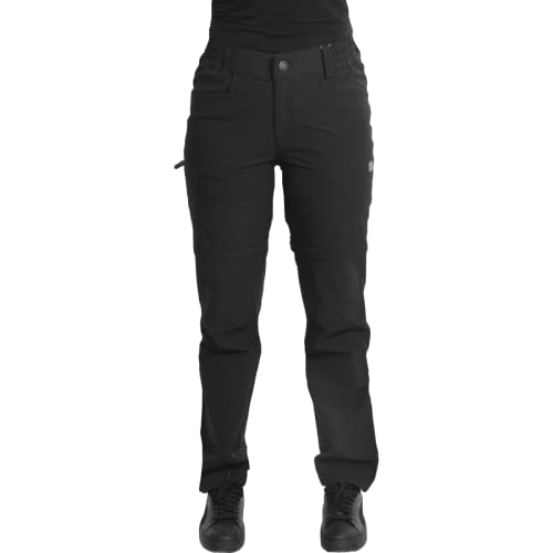 Dobsom Himalaya Damen Zipp Off Wanderhose/Outdoorhose/Shorts (42, schwarz) Cover