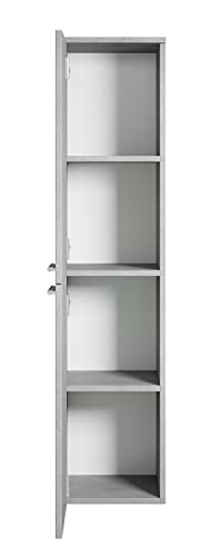 Badezimmer Badschrank Saturnus 130cm Grau - Regal Schrank Hochschrank Schrank Möbel - Image 4