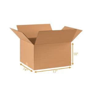 Flexi Box 5 Ply Double wall 17 x 14 x 10 Inch Count 50 Corrugated Brown ...