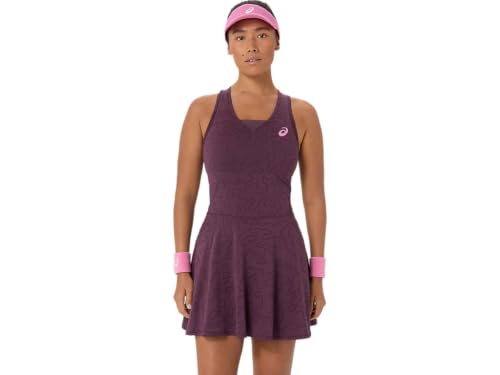 ASICS Women's Match Jacquard Dress Tennis Apparel, S, Dark Aubergine