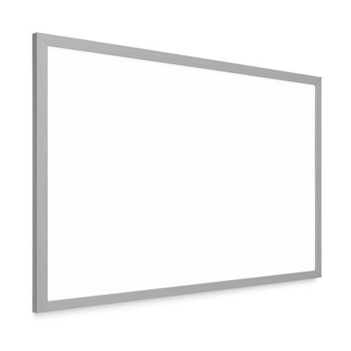 Quadro Branco 100x70cm Escritório Sala Aula Escolar Com Moldura A...