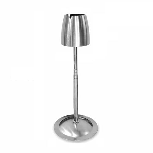 Gtzly Posacenere da Esterno, Posacenere da Terra Posacenere da Esterno Telescopico in Acciaio Inossidabile Regolabile in Altezza Posacenere da Sigaretta Portatile con Base(10 cm/4in)